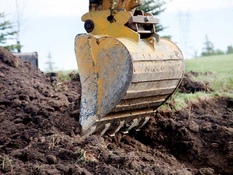 Heavy equipment detail on a Keystone Site & Concrete jobsite in Eastern PA