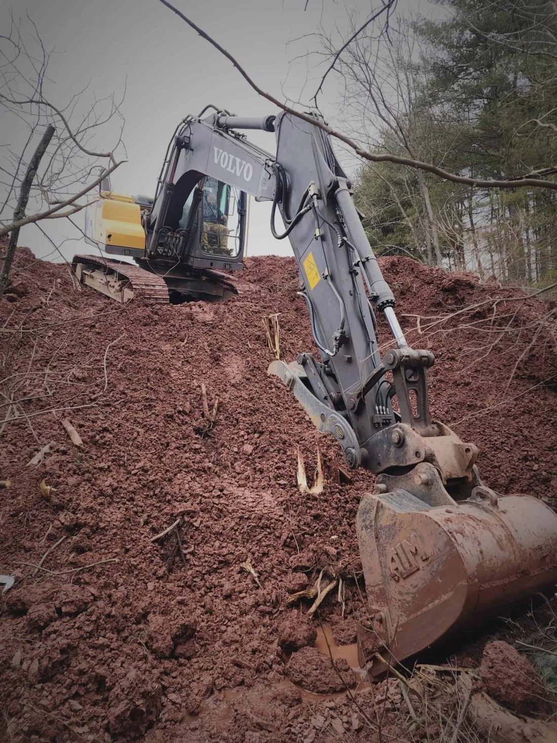 Grading work on a commercial site in Eastern Pennsylvania