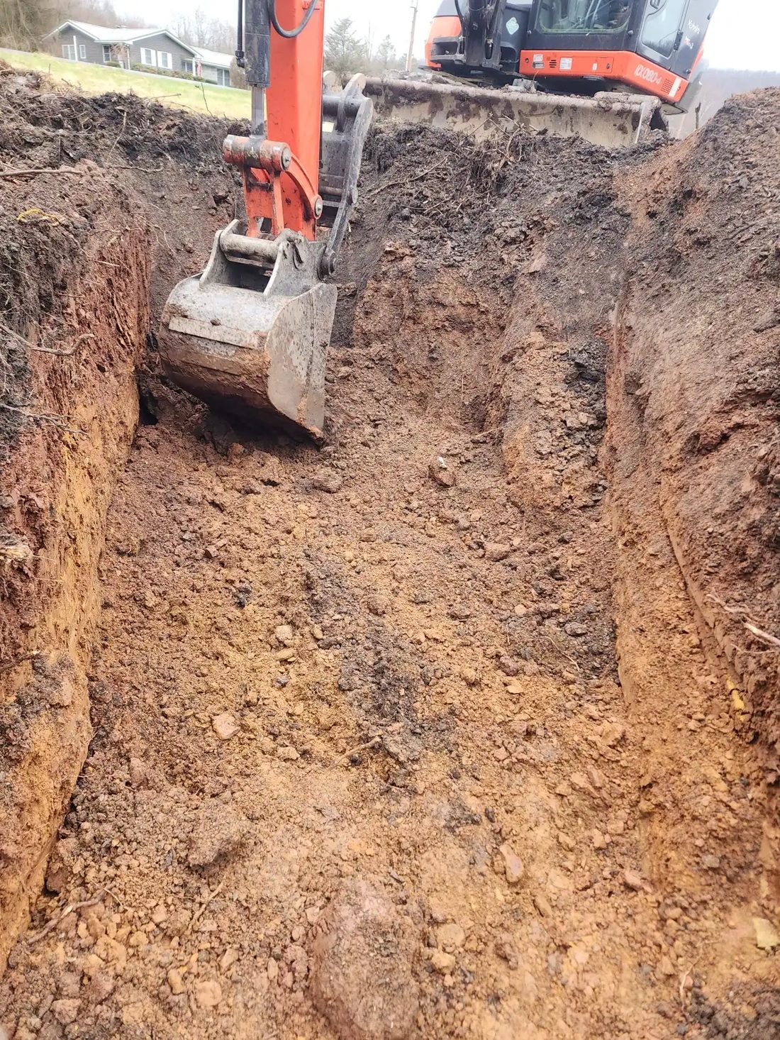 Excavation trench work, Schuylkill County PA